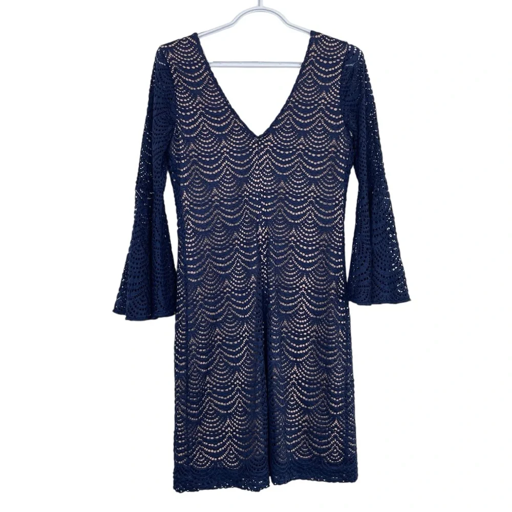 Lilly Pulitzer Nicoline Dress in Navy Blue Size Small - Picture 11 of 13